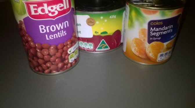 Beetroot, lentil and mandarin salad